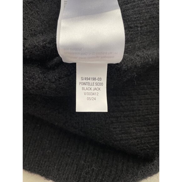 Old Navy Pointelle Sweater Size Small Scoop Neck Long Sleeve Black Cozy Knit NEW - Picture 9 of 11
